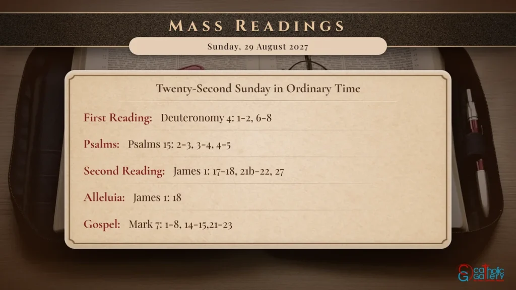 Daily Mass Readings Scripture Card – Sunday, 29 August 2027