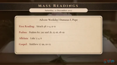 Daily Mass Readings – Saturday, 11 December 2027
