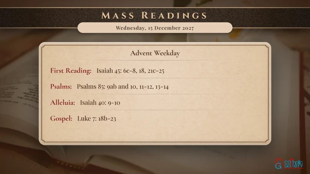 Daily Mass Readings Scripture Card – Wednesday, 15 December 2027