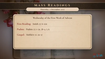 Daily Mass Readings – Thursday, 2 December 2027