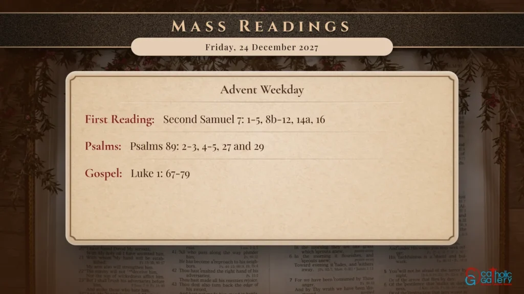 Daily Mass Readings Scripture Card – Friday, 24 December 2027