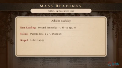 Daily Mass Readings – Friday, 24 December 2027