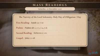 Daily Mass Readings – Saturday, 25 December 2027