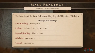 Daily Mass Readings – Saturday, 25 December 2027
