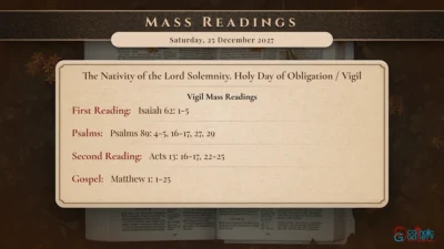 Daily Mass Readings – Saturday, 25 December 2027