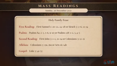 Daily Mass Readings – Sunday, 26 December 2027