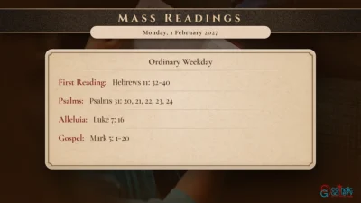 Daily Mass Readings – Monday, 1 February 2027