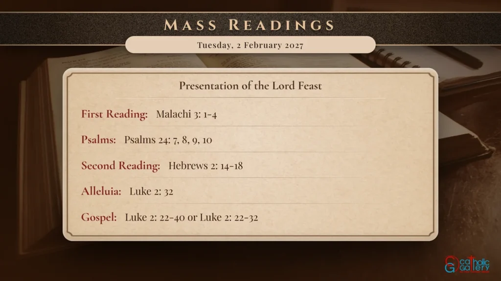 Daily Mass Readings Scripture Card – Tuesday, 2 February 2027