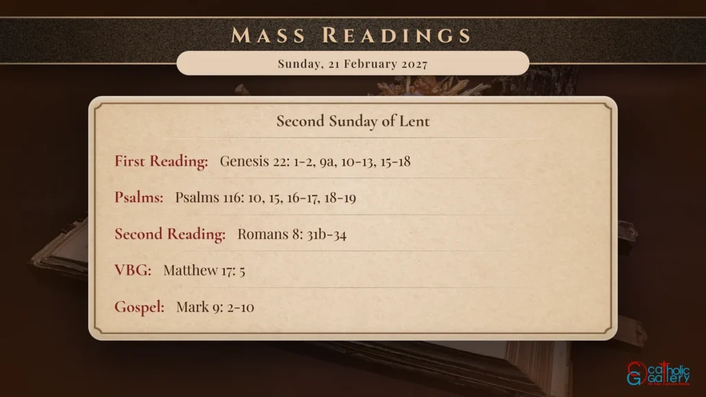 Daily Mass Readings Scripture Card – Sunday, 21 February 2027