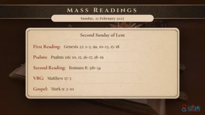 Daily Mass Readings – Sunday, 21 February 2027