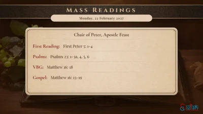 Daily Mass Readings – Monday, 22 February 2027