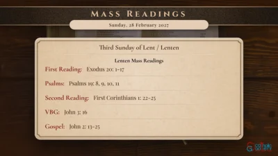 Daily Mass Readings – Sunday, 28 February 2027