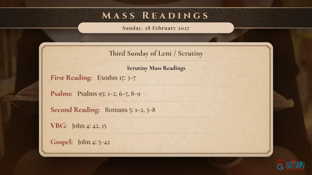 Daily Mass Readings Scripture Card – Sunday, 28 February 2027