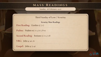 Daily Mass Readings – Sunday, 28 February 2027