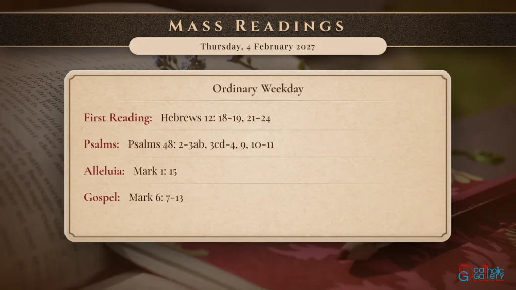 Daily Mass Readings Scripture Card – Thursday, 4 February 2027