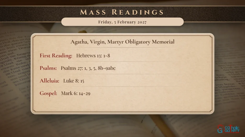 Daily Mass Readings Scripture Card – Friday, 5 February 2027