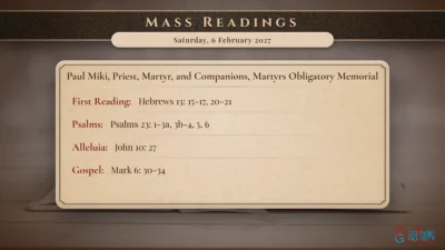 Daily Mass Readings – Saturday, 6 February 2027
