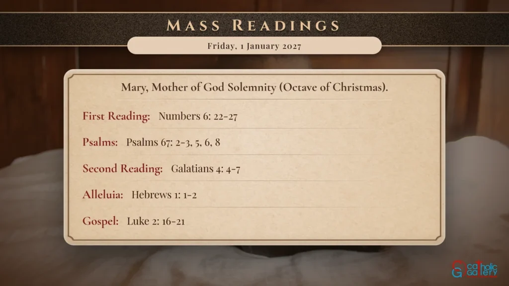 Daily Mass Readings Scripture Card – Friday, 1 January 2027