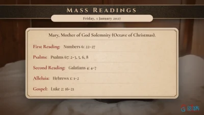 Daily Mass Readings – Friday, 1 January 2027