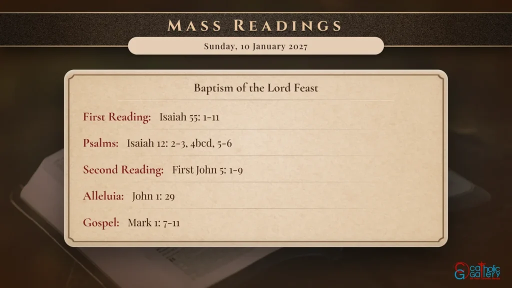 Daily Mass Readings Scripture Card – Sunday, 10 January 2027