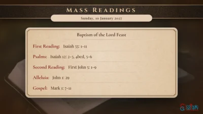 Daily Mass Readings – Sunday, 10 January 2027