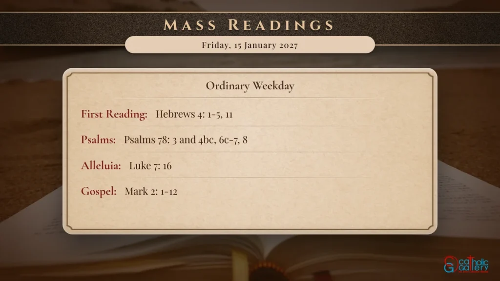 Daily Mass Readings Scripture Card – Friday, 15 January 2027
