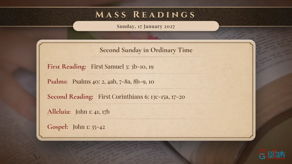 Daily Mass Readings Scripture Card – Sunday, 17 January 2027