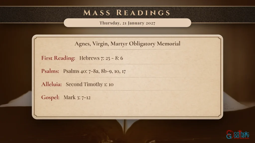 Daily Mass Readings Scripture Card – Thursday, 21 January 2027