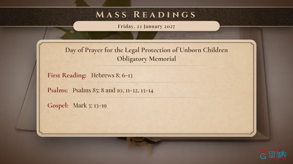 Daily Mass Readings Scripture Card – Friday, 22 January 2027