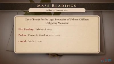 Daily Mass Readings – Friday, 22 January 2027
