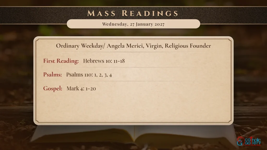 Daily Mass Readings Scripture Card – Wednesday, 27 January 2027