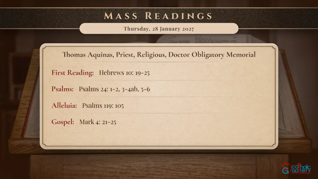 Daily Mass Readings Scripture Card – Thursday, 28 January 2027