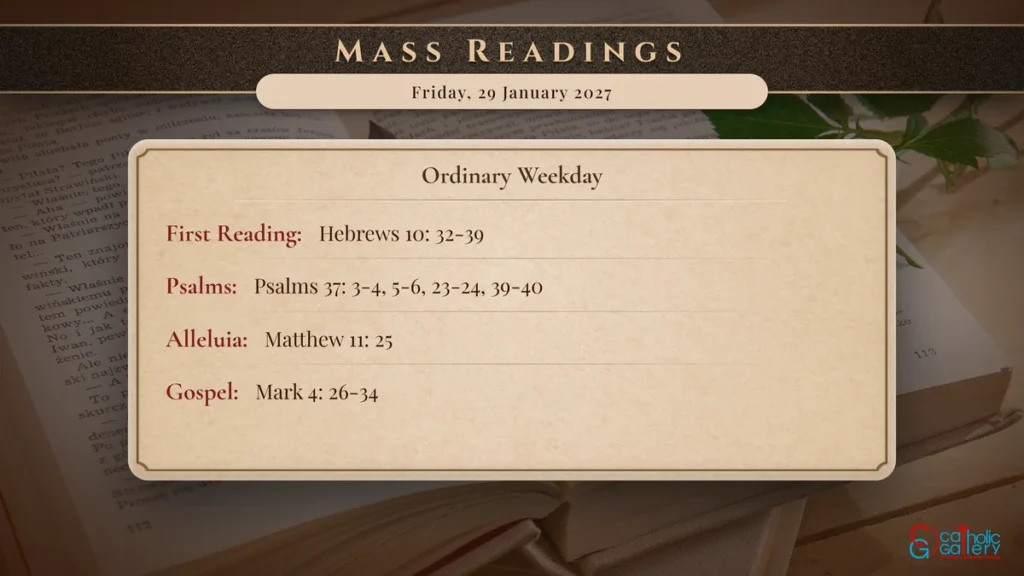 Daily Mass Readings Scripture Card – Friday, 29 January 2027
