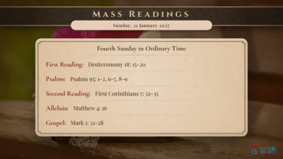 Daily Mass Readings – Sunday, 31 January 2027