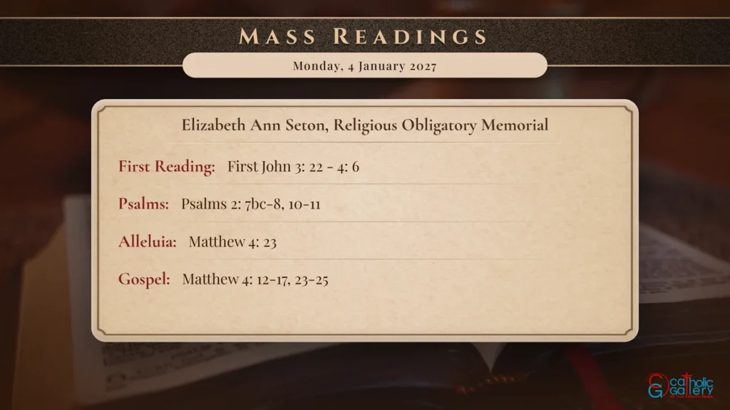 Daily Mass Readings Scripture Card – Monday, 4 January 2027