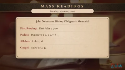 Daily Mass Readings – Tuesday, 5 January 2027
