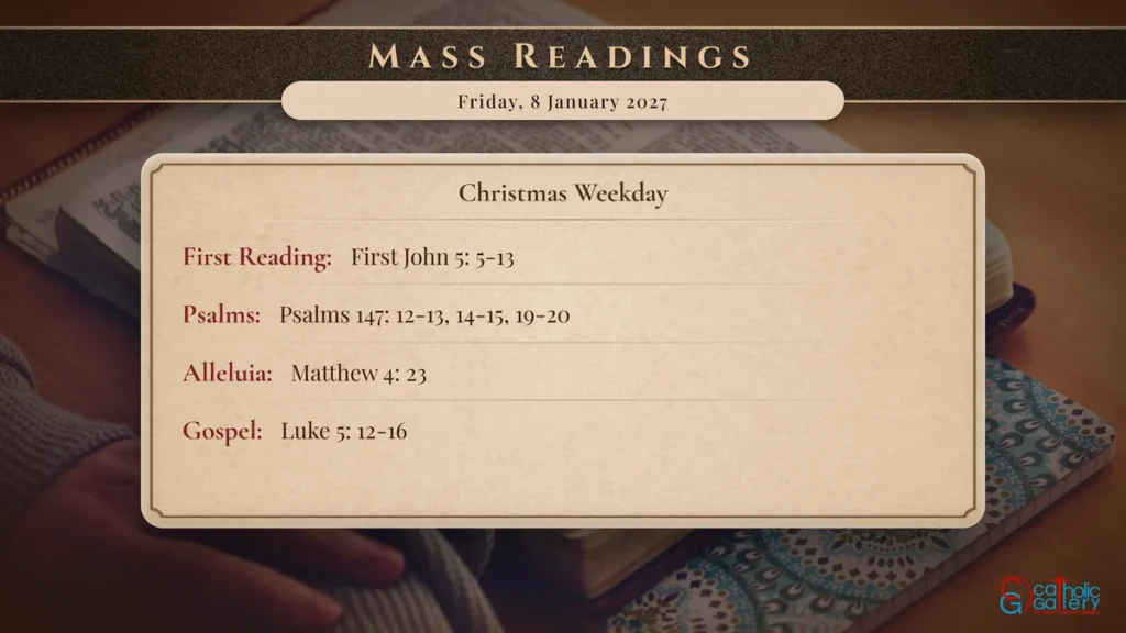 Daily Mass Readings Scripture Card – Friday, 8 January 2027