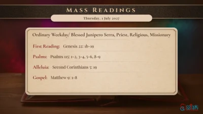 Daily Mass Readings – Thursday, 1 July 2027
