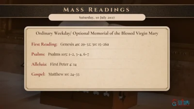 Daily Mass Readings – Saturday, 10 July 2027
