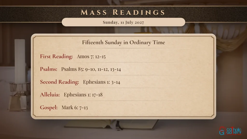 Daily Mass Readings Scripture Card – Sunday, 11 July 2027