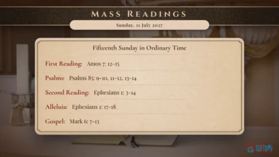 Daily Mass Readings – Sunday, 11 July 2027