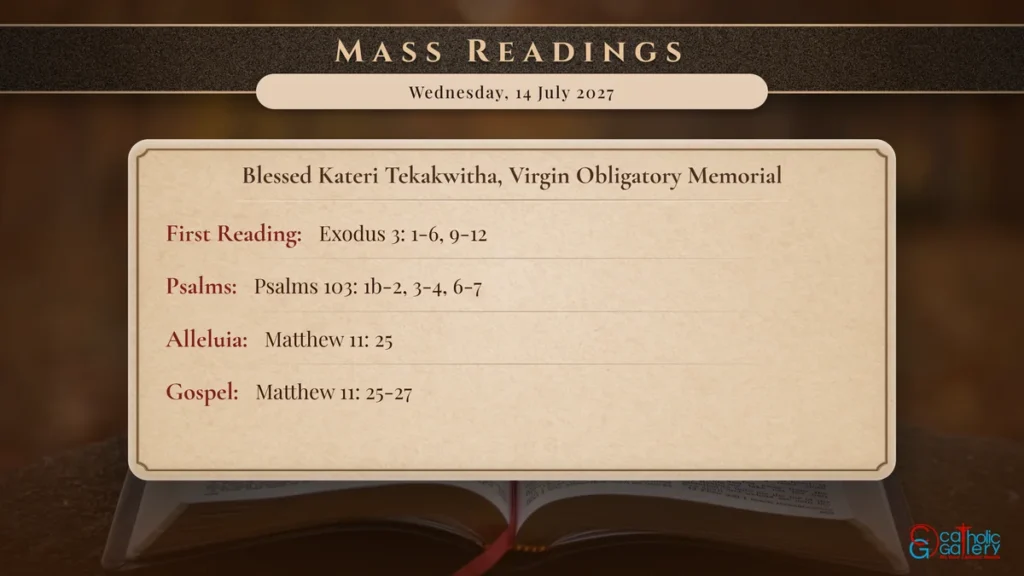 Daily Mass Readings Scripture Card – Wednesday, 14 July 2027