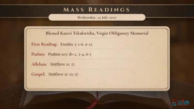 Daily Mass Readings – Wednesday, 14 July 2027
