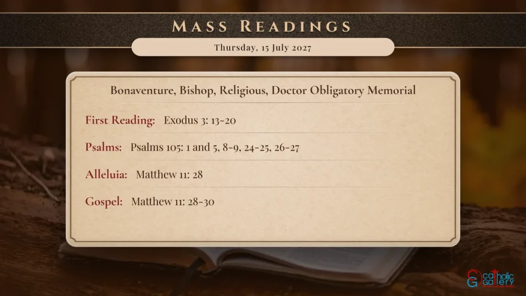 Daily Mass Readings Scripture Card – Thursday, 15 July 2027