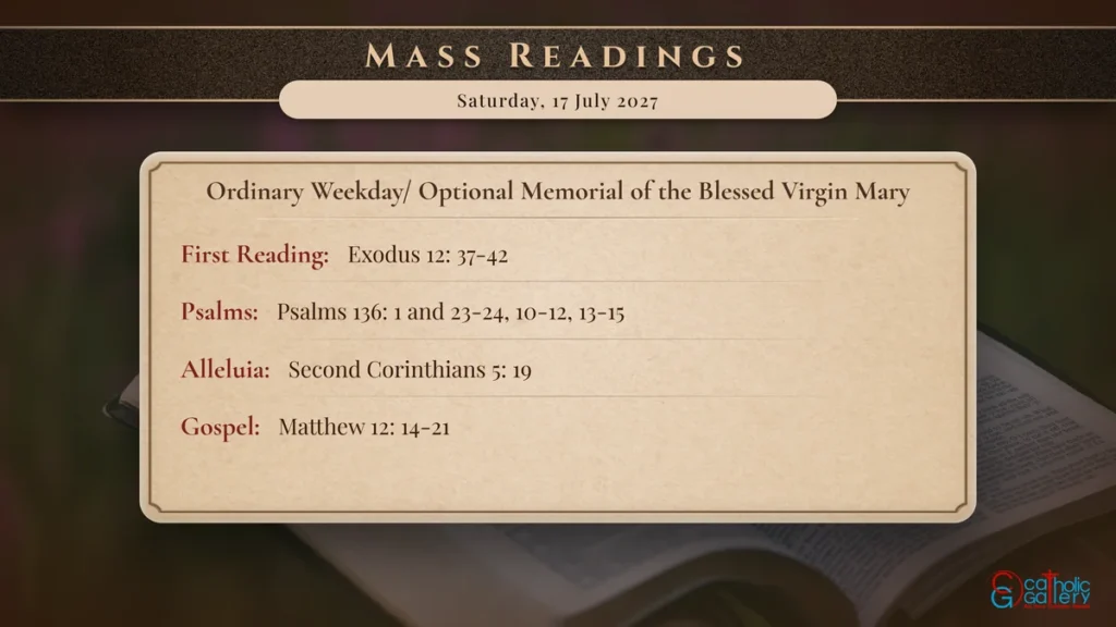 Daily Mass Readings Scripture Card – Saturday, 17 July 2027