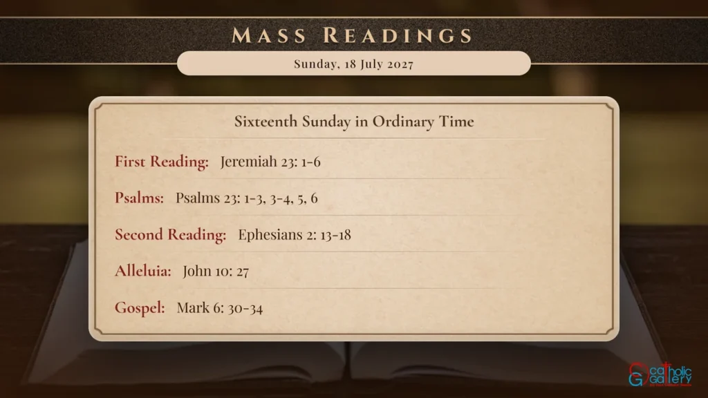 Daily Mass Readings Scripture Card – Sunday, 18 July 2027