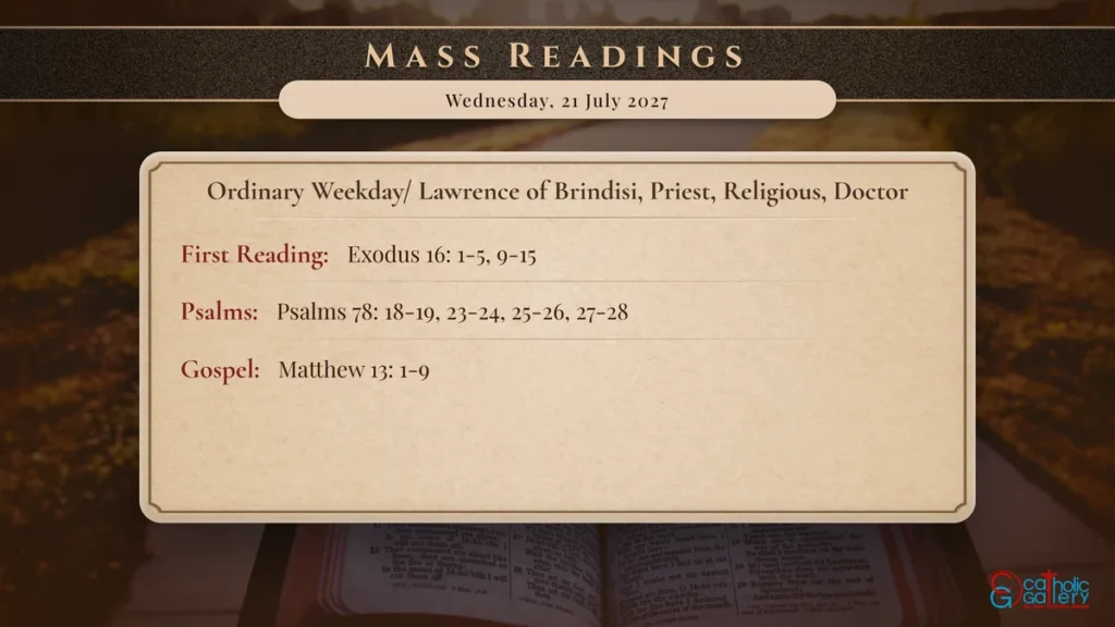 Daily Mass Readings Scripture Card – Wednesday, 21 July 2027