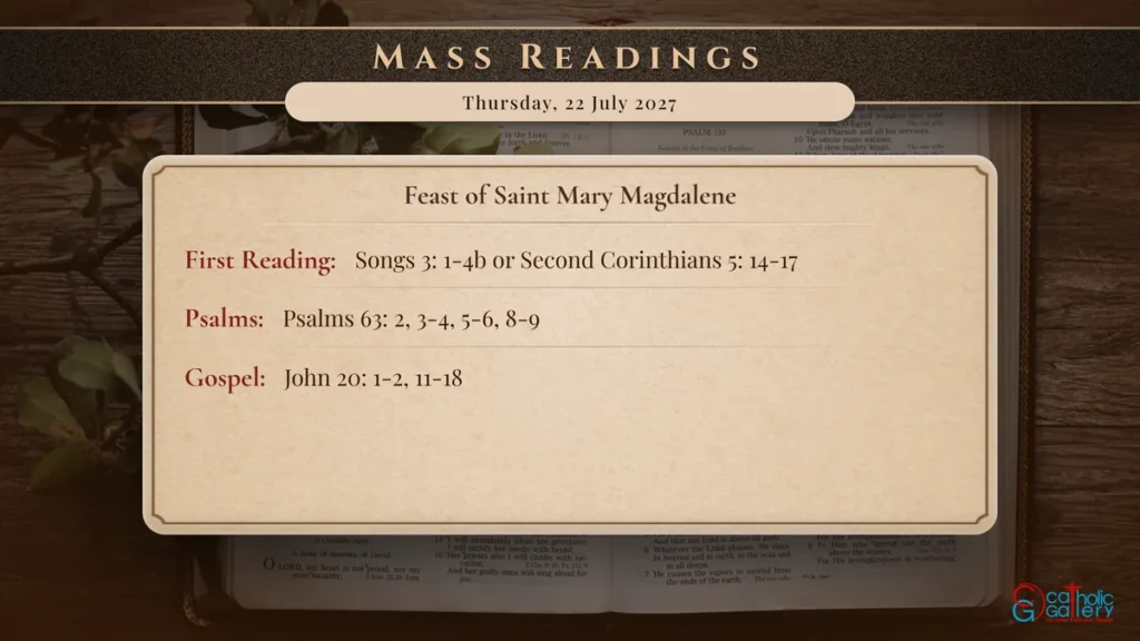 Daily Mass Readings Scripture Card – Thursday, 22 July 2027