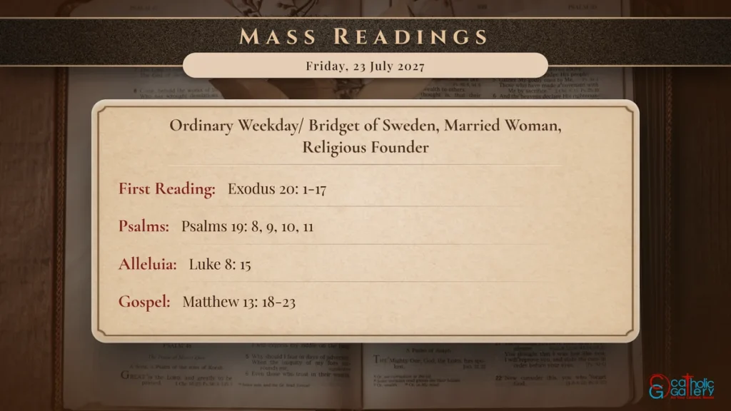 Daily Mass Readings Scripture Card – Friday, 23 July 2027