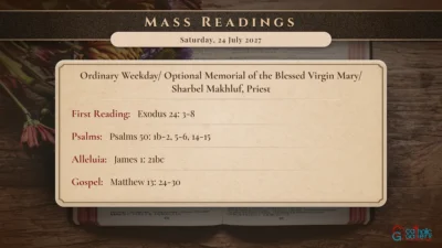 Daily Mass Readings – Saturday, 24 July 2027
